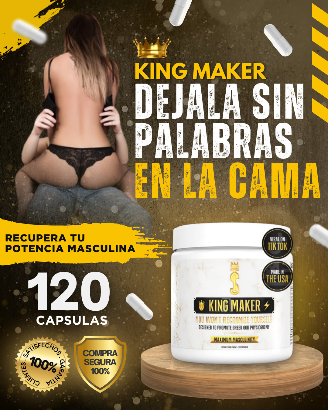 🔥K1NG MAKER POTENCIADOR MASCULINO EN CAPSULAS (IMPORTADO)🤴🏻🔥